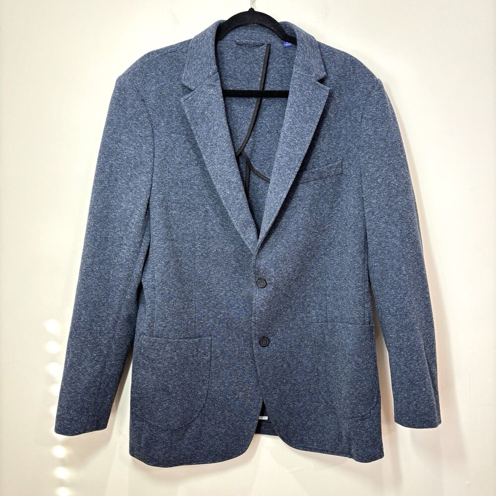 Artefact Mens Unstructured Knit Blazer XL Sportcoat Navy Blue Preppy Corporate